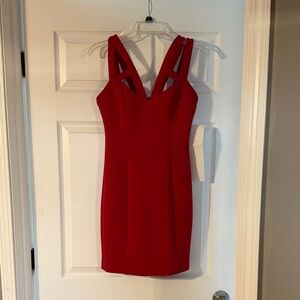 Guess Red Strappy Mini Dress